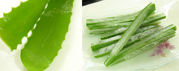 キダチアロエ生葉料理